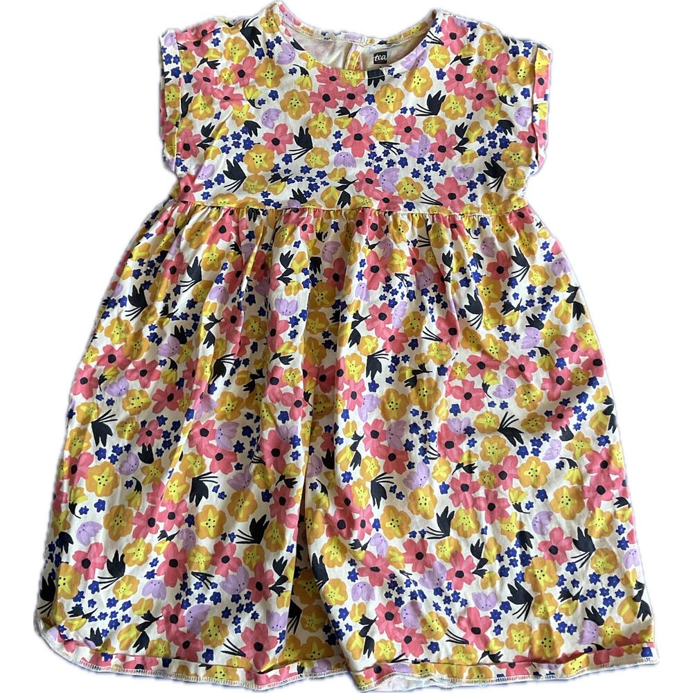 Tea Collection Floral Empire Girl’s Dress Size: 8